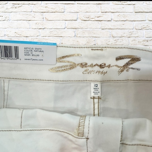 NWT Women's Seven7 Jean Utility Skirt Size 12 - Picture 3 of 6